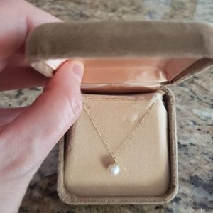 14k gold vintage pearl necklace